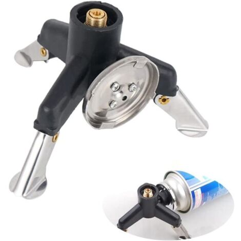 Vtizikl Adaptateur de brûleur triangulaire Outdoor, adaptateur pour bouteille de gaz, connecteur pour réchaud de camping, adaptateur pour bouteille de gaz, accessoires pour réchaud à gaz intérieur/ex (1/4)