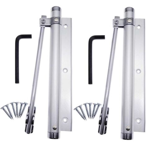 Vtizikl Ferme-porte Spring, ferme-porte en alliage d'aluminium, ferme-porte automatique réglable pour usage domestique, montage en surface, 45 kg (lot de 2) (1/4)
