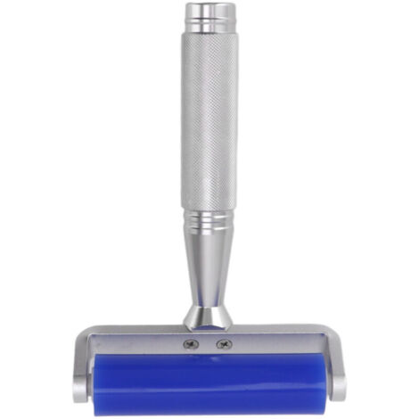 Vtizikl Rouleau Anti-poussière en Silicone Souple avec poignée en Alliage d'aluminium, Rouleau Antistatique pour Films, Fibres, Poudre, Cheveux Propres, Travailleurs, ateliers sans (4in) (1/4)