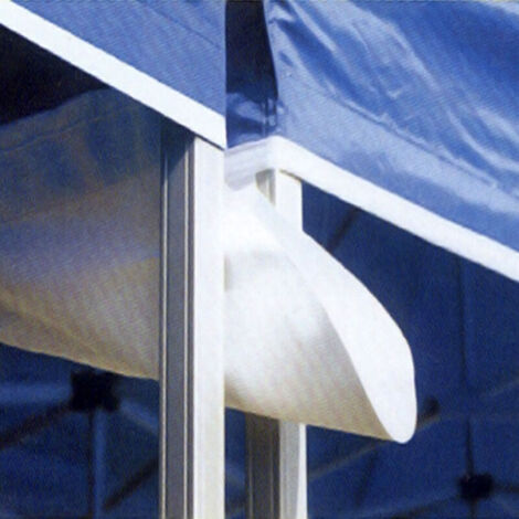 Vtizikl Gouttières de pluie de 3 m pour auvent escamotable, auvent en polyéthylène, accessoires de drainage pour événements d'été en plein air, fête, design pente - Blanc (1/3)
