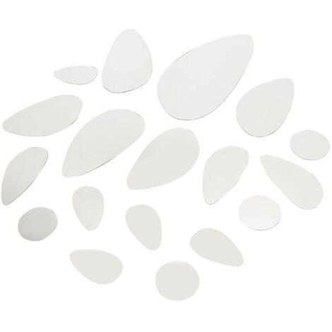 Vtizikl Miroirs Autocollants,18 Pcs Miroirs Acryliques Ovales Stickers Muraux et Miroir Acrylique AdhéSif Autocollant,3D Décoratif Amovible Décor Art Cercle Auto-Adhésif DIY Miroir pour Home Art Room (1/4)