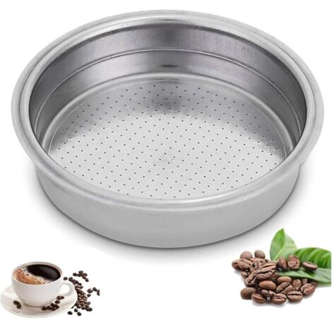 Vtizikl Filtre à café non pressurisé de 51 mm, panier-filtre à café en acier inoxydable, panier-filtre à expresso monocouche sans pression pour accessoires de café, capsule réutilisable et rechargeabl (1/4)