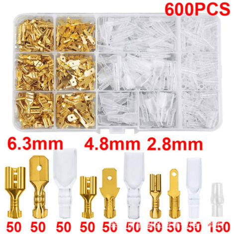 Vtizikl Borne à ressort pressée à froid 2,8/4,8/6,3 mm, lot de 600 pièces (1/4)