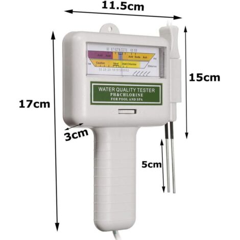 Moniteur Testeur Qualité Eau PH Chlore Portable Pour Piscine Et Spa - Mesure Précise 5.5-9.0 PH