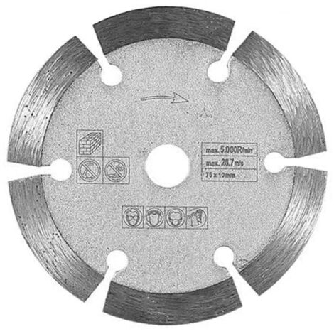 Vtizikl Lame de coupe en dolomite de 3 pouces, 75 x 1,2 x 10 mm, pour meuleuse d'angle, pour couper le carrelage, la céramique, le béton et le marbre. (1/4)
