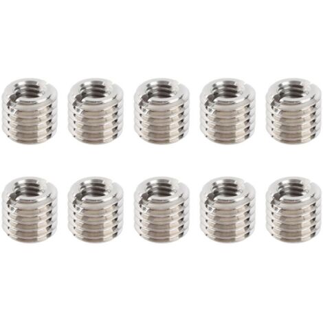 Vtizikl 10 Pièces Insérer L'écrou Réducteur de Réparation M6 X 1.0 Femelle et M10 X 1.5 Outil D'extension de Filetage Mâle Accessoire de Fixation (1/4)