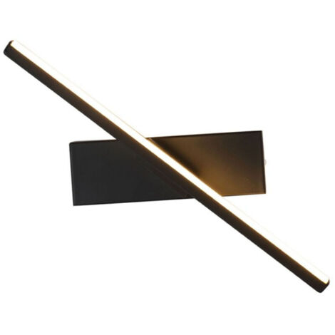 Vtizikl Applique murale rotative pour chambre à coucher, coque en fer, surface de cuisson haute température, lampe de chevet anticorrosion pour la maison, lumière chaude, noir (1/4)