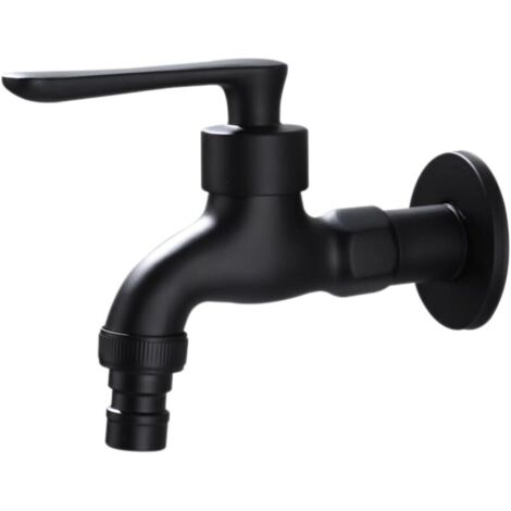 Vtizikl Robinet de machine à laver de style vintage, robinet de lavabo de salle de bain antirouille, multifonction, bronze noir (1/4)
