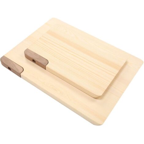 Vtizikl Planches à découper en bambou naturel pour la cuisine, la préparation de la viande et des légumes, servir du pain - Lot de 2 (1/4)