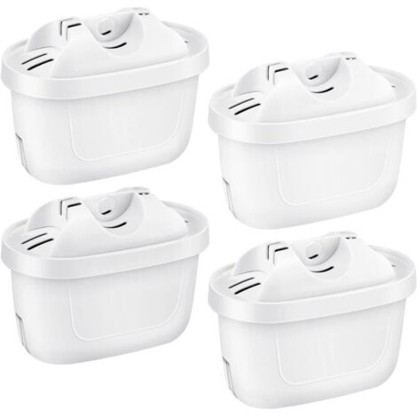 Vtizikl Cartouche filtrante à eau en pack de 3, pour un approvisionnement semestriel de filtres à eau, adaptée pour réduire le calcaire, les impuretés, le chlore et les métaux dans l'eau potable (1/4)