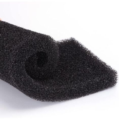 Vtizikl Éponge filtrante pour aquarium au charbon actif, L 32 x l 12 x H 2 cm, coton biochimique haute densité, grande taille, découpable (1/4)