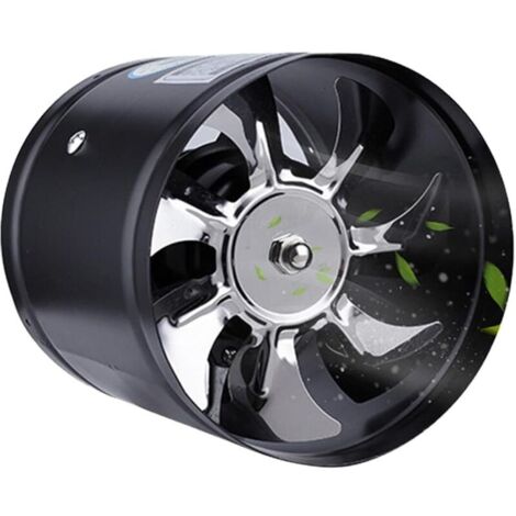 Vtizikl Ventilateur axial unidirectionnel - Ø 6" : 150 mm - Résistant à la chaleur - Pour cuisine, balcon, salle de bain, WC - 40 W - Noir (1/4)