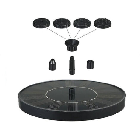 Vtizikl Fontaine solaire d'extérieur pour jardin, bain d'oiseaux solaire de 1,4 W, idéale pour bassin d'agrément, bassin extérieur, jardin (1/4)
