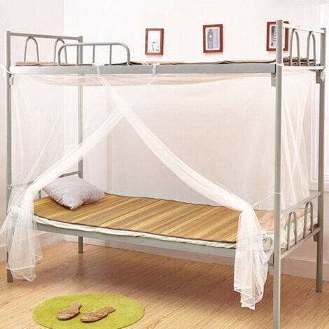 Vtizikl Net à Moustique Square Mesh pour Lit Simple - Fibre Polyester Dortoir de Dortoir Net avec Sangles à Cravate pour Une Installation Facile (1/4)