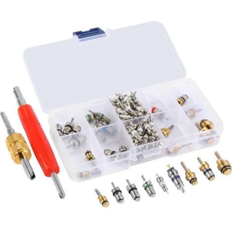 Vtizikl Kit de 102 pièces de pièces de noyau de valve de climatisation automobile (1/4)