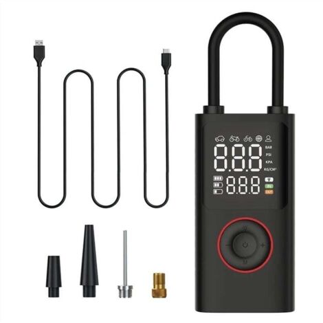 Vtizikl Compresseur d'air portable, gonfleur de pneu de voiture 150 PSI 4000 mAh, pompe à air de voiture rechargeable à double usage pour voitures, vélos, ballons de basket (1/4)