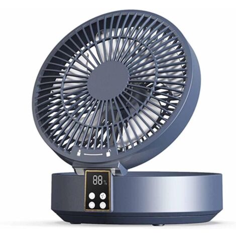 Vtizikl Mini ventilateur de bureau portable rechargeable à LED, USB, pour chambre à coucher, chambre d'enfant, salle d'étude, bleu (1/4)