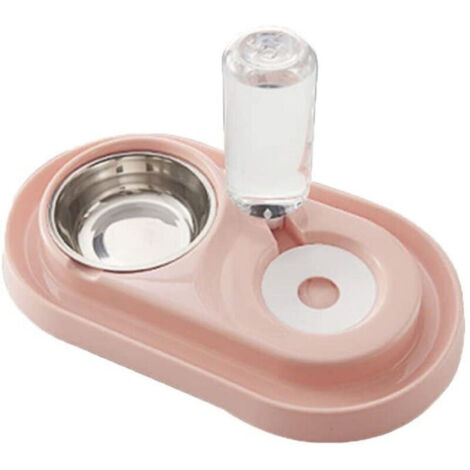 Simpatica ciotola doppia per animali domestici per cani e gatti, alimentatore per acqua, ciotola verticale in ceramica YMYNY