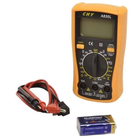 Vtizikl Tester Multimetro Digitale Lcd Con Puntali Professionale Ampere A830l - (1/2)
