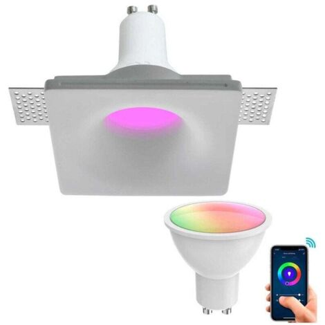 Vtizikl Faretto Smart Gesso Led Gu10 Wifi Incasso Quadrato Scomparsa Rgb Cct Alexa Google - (1/4)