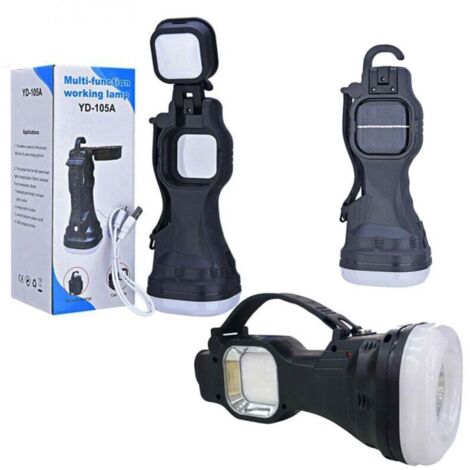 Vtizikl Torcia Lampada Emergenza 26 Led Smd Cob Ricaricabile Portatile Pannello Solare - (1/4)