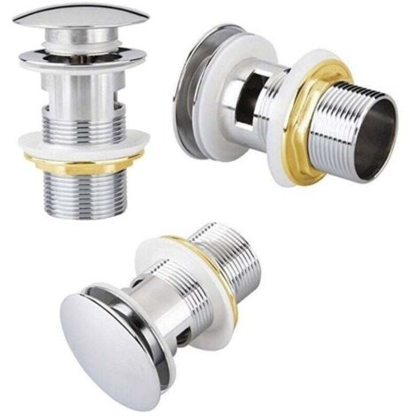 Vtizikl Tappo A Piletta Scarico Universale Vasca Bagno Lavabo Bidet Click Clack Pilette - (1/3)