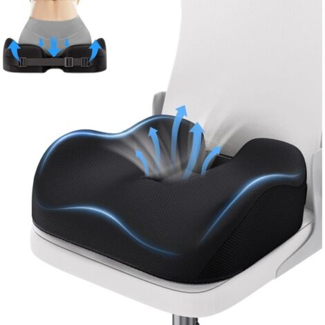 Vtizikl Coussin Chaise Bureau Orthopédique Soulagement de la Pression pour Coccyx,Sciatique,Hanche,Coussin Ergonomique Assise à Mémoire de Forme (1/4)