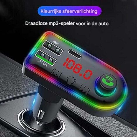 Bluetooth 5.3 Transmetteur FM Mains Libres Voiture Auxiliaire Radio Modulateur Lecteur MP3 Avec 22.5w Et Adaptateur De Charge Rapide Pd30w Accessoires De Voiture