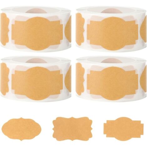 1000 Pièces 25 x 40 MM Autocollants d'Étiquettes Alimentaires, 2 Rouleaux d'Étiquettes de
