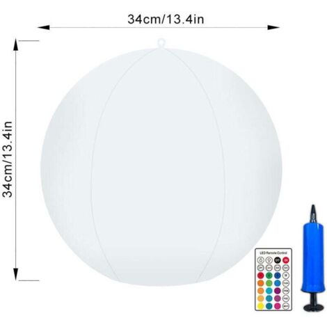 BORDEAG Lot De 2 Lampes Flottantes Piscine Solaire - Boules Lumineuses RGB 7 Couleurs Pour Jardin, Étang Et Piscine