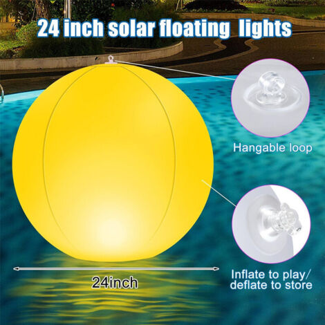 Lampe Flottante Piscine Solaire,2 Pièces Boule Lumineuse Piscine Lampe Flottante Piscine Solaire,2 Pièces Boule Lumineuse Piscine