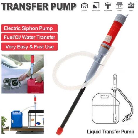 Vtizikl Electrique Pompe à Siphon de Transfert Batterie Liquide l'eau Pompe à Piles Tuyau de Siphon Essence Gaz Carburant Pompe Main Aspiration (1/4)