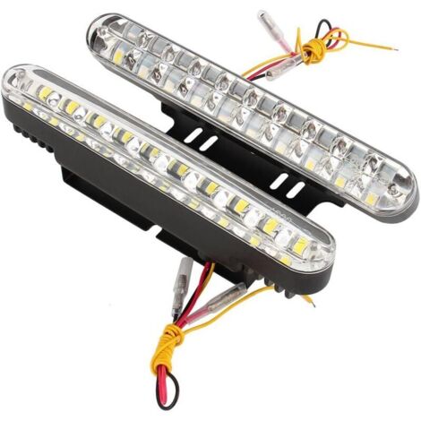 Vtizikl pour led diurne voiture pour feux led diurne Feux diurnes à LED, 2X30 diodes électroluminescentes 12V voiture 12V DC Feux diurnes DRL au volant lampe de lumière du jour + clignotants (1/4)