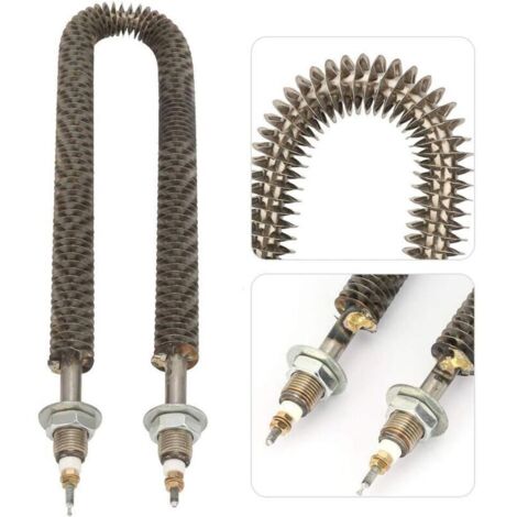 Vtizikl Tube Chauffant à Ailettes de Type U, 220V 1KW Tube Chauffant Électrique à Ailettes de Type U Élément Chauffant à Ailettes en Acier Inoxydable pour Fours, Salles de Cuisson, Conservation de la (1/4)
