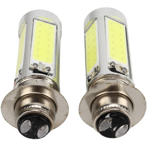 Vtizikl pour ampoule led suzuki ltz pour 12v30/30w hs/p15d-25-1 12VLight Ampoules, 2x 6000K H6M COB Blanc LED Couleur Ampoule de phare antibrouillard de vélo/VTT (PX15d P15D25-1) Phares de moto (1/4)