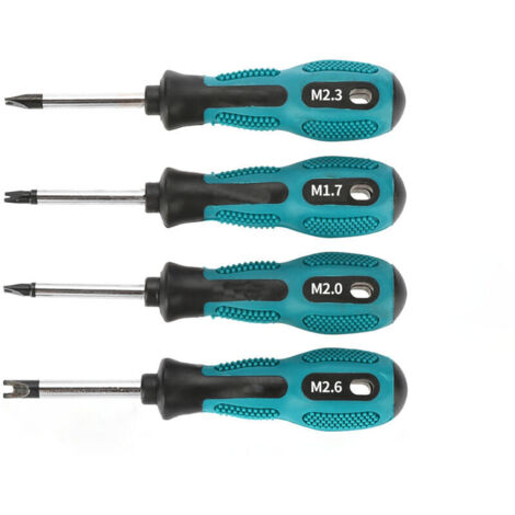Vtizikl 4pcs/Set Jeu de Tournevis Embouts de Tournevis magnétique U fixé Fourche Type magnétique vis rainurée conducteur CR-V Multi Function Kit d'outils à Main (1/4)
