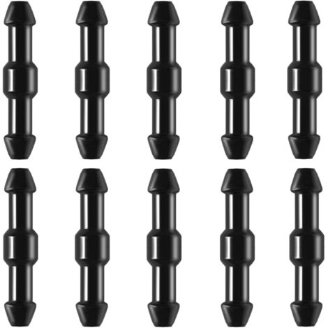 10 Pcs Connecteurs de Tuyaux, Raccord Droit de Tuyau Lave Glace Connecteur Raccord de Tube (1/4)