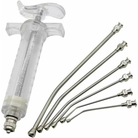 Seringue d'alimentation Tubes d'alimentation pour bébé Oiseaux Seringue d'alimentation à la Main pour Perroquet avec 6 Tubes de Gavage incurvés (20ML) (1/4)