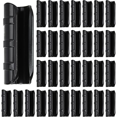 Lot de 50 clips de serre en ABS noir, adaptés aux colliers de serrage de tuyaux de serre, aux filets d'ombrage et aux abris de jardin (1/4)