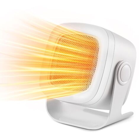 Chauffage Soufflant, PTC Mini Chauffage Electrique Oscillation à 90°, Chauffage électrique avec 2 Modes, Chauffage d'appoint Compact, Portatif Chauffage pour Salon, Chambre et Bureau (1/4)
