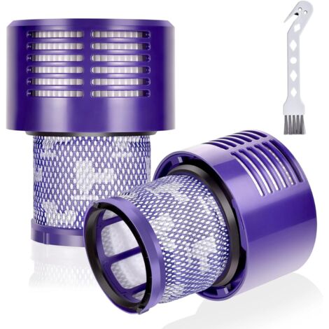 Lot de 2 Dyson Pour Série V10 Sv12 Lavables Rutilisables Filtre de Remplacement Brosse Filtre Dyson v10 Accessoire Pour Aspirateur (avec pinceau) (1/4)
