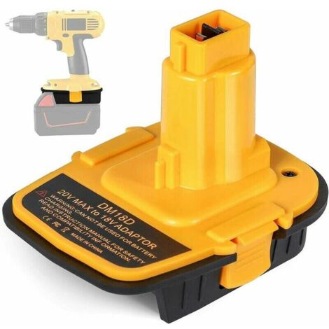Adaptateur de batterie DM18D DCA1820 avec port USB pour batteries lithium-ion Dewalt 20 V/18 V et Milwaukee M18 18 V, compatible avec les batteries DCB204 DCB205. Ce convertisseur permet d'utiliser le (1/4)
