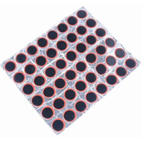 48 Pcs Réparation de Pneus en Caoutchouc Robuste Patch de Pneu Urgent de 25mm Rustine Pneu Universelle Reparation Pneu Moto Ronde pour Vélo Moto Chambre à air de Bicyclette de vélo (1/4)