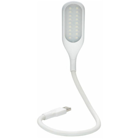 Lampe USB dimmable avec 18 LED, offrant 3 niveaux de luminosité. Son design simple présente un col de cygne flexible et un interrupteur tactile, idéal pour l'éclairage d'ordinateur portable ou de clav (1/4)