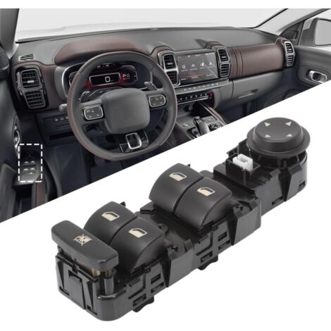Interrupteurs de Voiture pour Citroen C5 I,Interrupteur de LèVe Vitre Porte Avant Gauche pour Citr0-en C5 II,6554.HQ,Interrupteur de LèVe-Vitre pour C8 C8 Van 96332289ZF