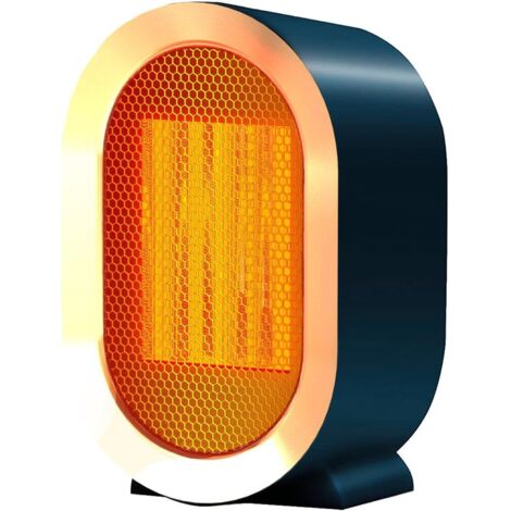 Chauffage portatif avec protection anti-surchauffe et anti-basculement, petit radiateur d'appoint pour chambre, maison ou cadeau de Noël (bleu) (1/4)