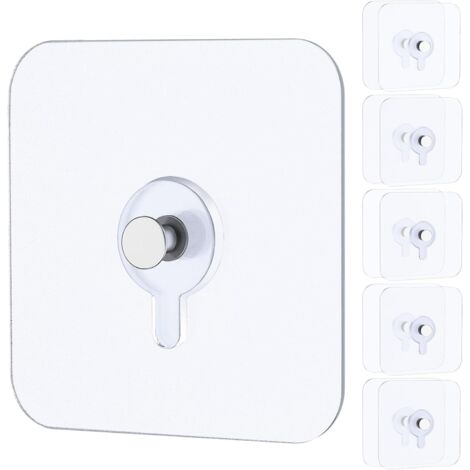 30 Pcs Accroche Tableau Sans Percer Crochet Adhésifs Muraux Lourds 18KG Accroche Tableau Sans Percer Crochet Mural Transparent Étanche Imperméables Hooks Adhésifs Salle de Bain Cuisine (1/4)