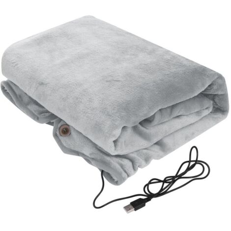 Couverture chauffante alimentée par USB Couverture chauffante Couverture chauffante en Flanelle Douce et Confortable, Lavable en Machine, Tension de sécurité 5V/2A, pour Voyage, Maison,
