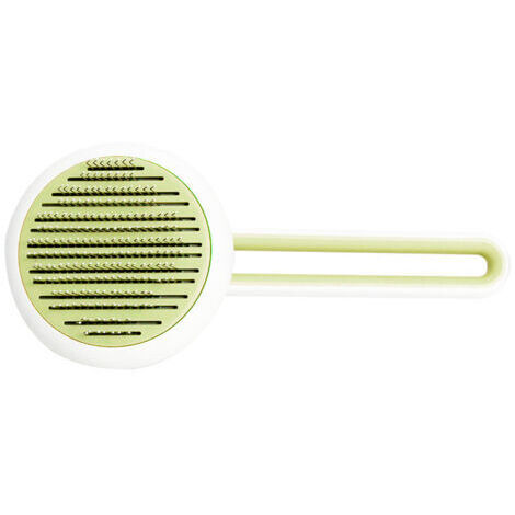 Brosse Chiens et Chats,Brosse Poils Animaux Autonettoyante Facile à Enlever des Poils Morts et Sous-Poils en Un Clic, Brosse de Toilettage pour Chiens et Chats Poil Courts et Longs(vert) (1/5)