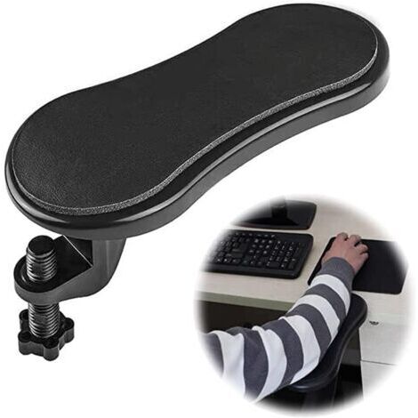 Accoudoir d'ordinateur pour bureau, repose-poignet ergonomique réglable pour clavier, rallonge d'accoudoir rotatif pour table, chaise de bureau (couleur : noir, taille : 1 pièce) (1/3)